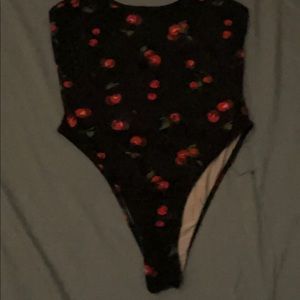 Never worn Tank top cherry bodysuit